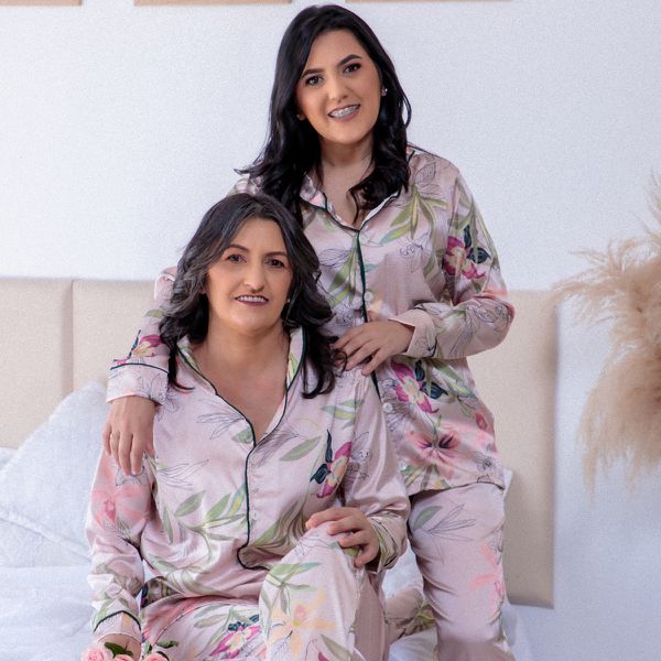 PIJAMA AMERICANO LONGO FLORAL