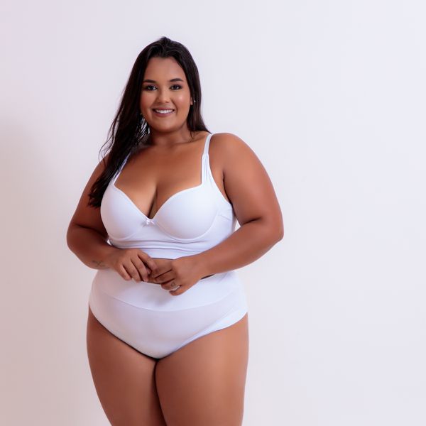CONJUNTO PLUS SIZE EM MICROFIBRA ESTRUTURADO E REFORÇADO 