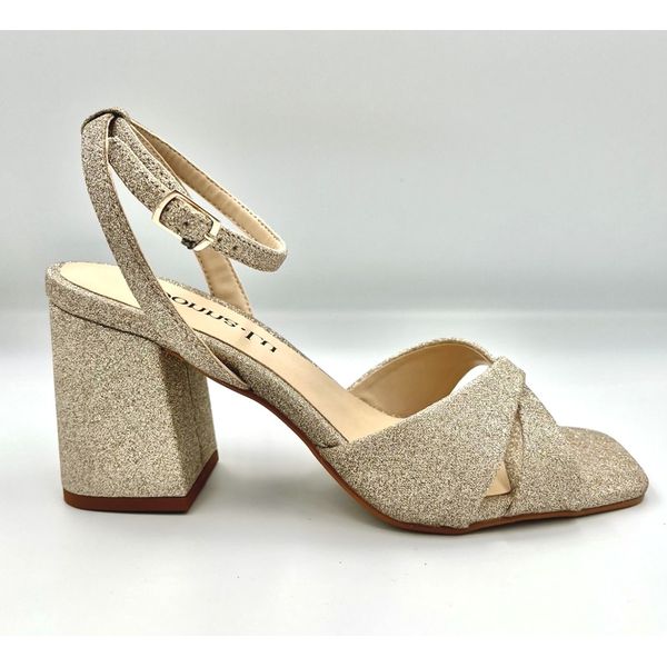 Sandália Donna Lu Glitter Luxo Ouro Light