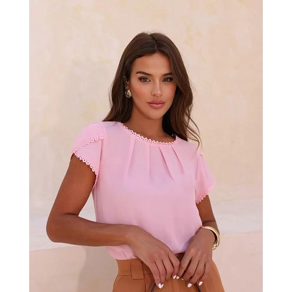 Blusa Crepe Vivian - Rosa