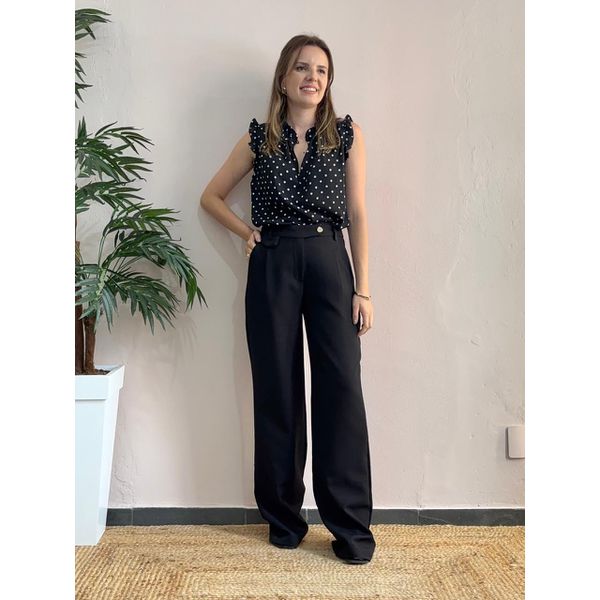 Calça Wide Leg Ananda - Preta