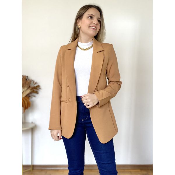 Blazer Stela Alfaiataria - Caramelo