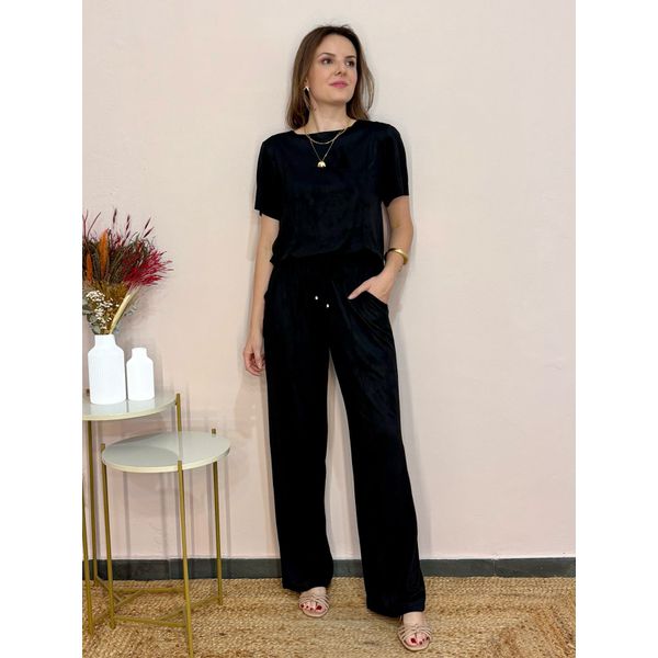 Conjunto Suede Leticia - Preto