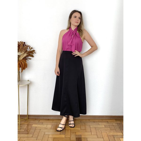 Saia Virginia Midi - Preta