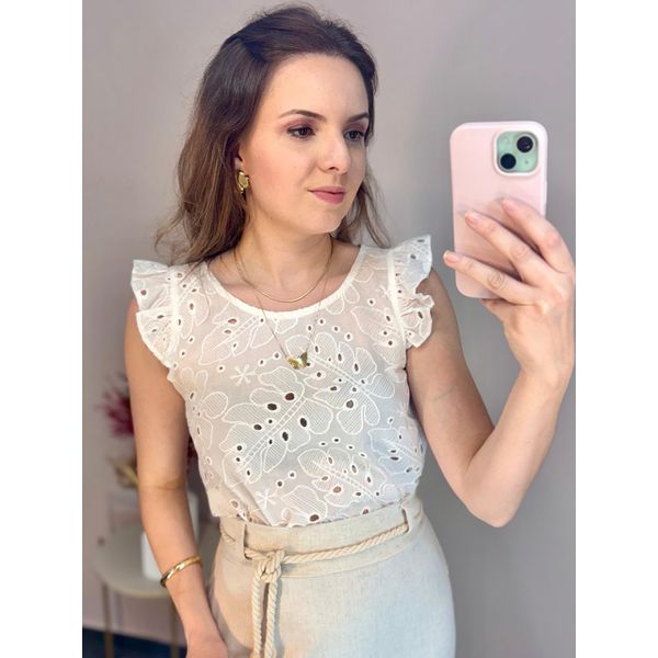 Blusa Laise Laura - Branca