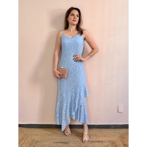 Vestido Rendado - Azul