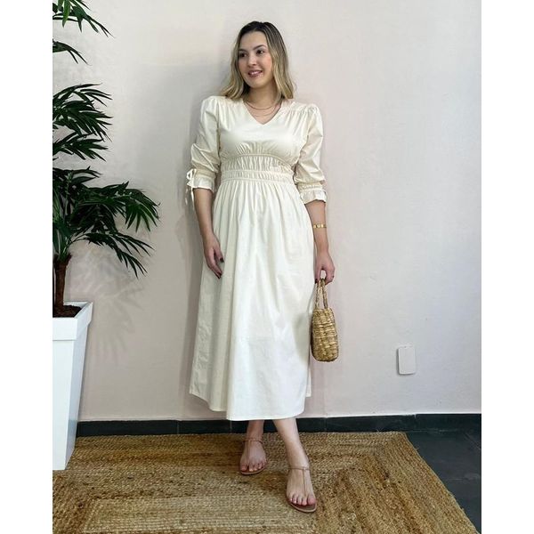 Vestido Julia Midi - Offwhite