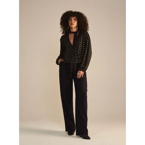 Calça Sommer Reta Franzida Preto