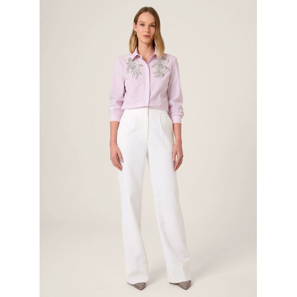 Calça Pantalona Crepe Dudalina Feminina