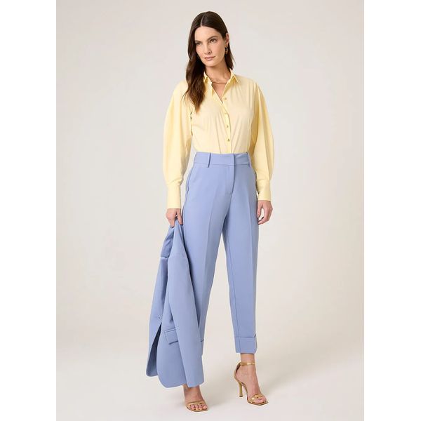 Calça Reta Barra Larga Dudalina Feminina