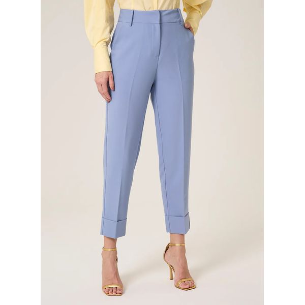 Calça Reta Barra Larga Dudalina Feminina