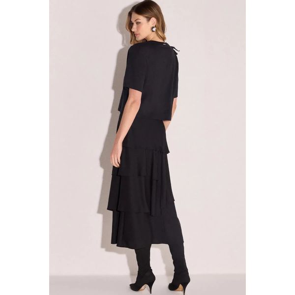 Blusa Com Babado Em Meia Malha