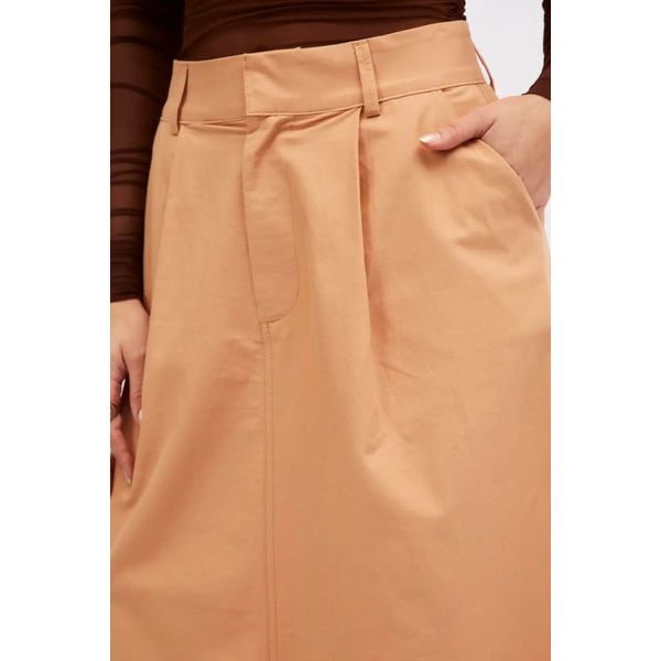 Saia Sommer Midi Bege Torrone