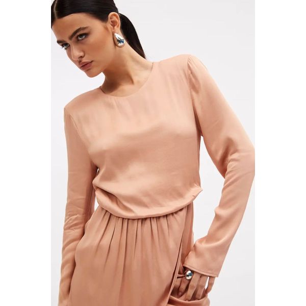 Vestido Curto Sommer Bege Torrone