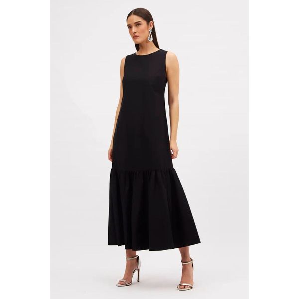 Vestido Sommer Tricoline Preto