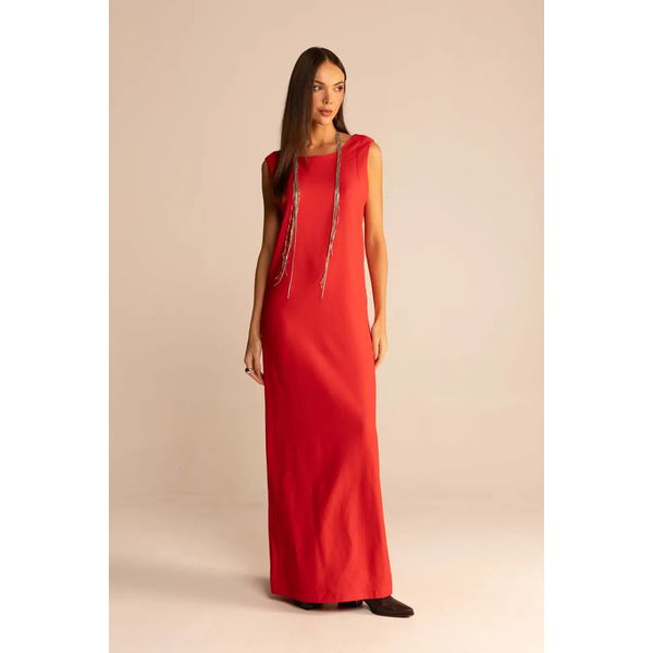 Vestido Longo Com Fenda