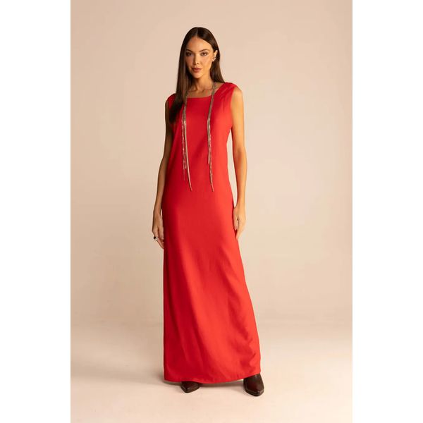 Vestido Longo Com Fenda
