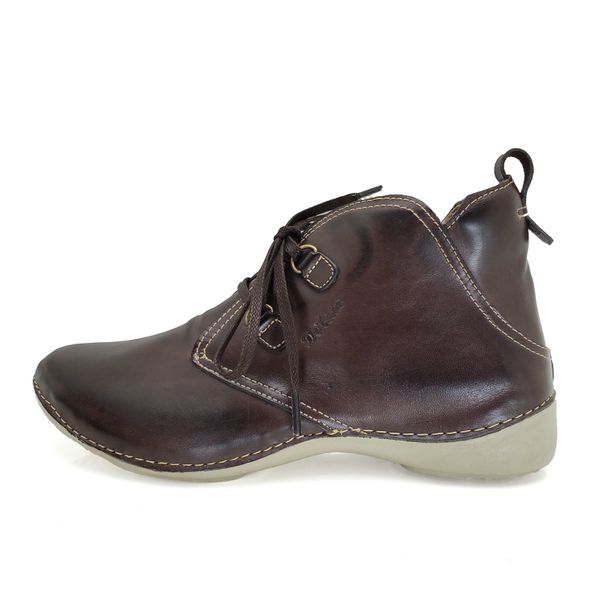 Bota Feminina Ortopédica de Couro Legítimo e Palmilha Gel - Café (AL 003)