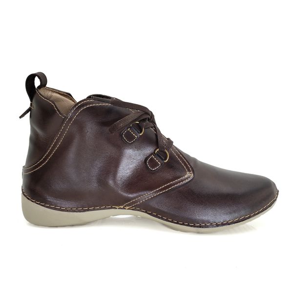 Bota Feminina Ortopédica de Couro Legítimo e Palmilha Gel - Café (AL 003)