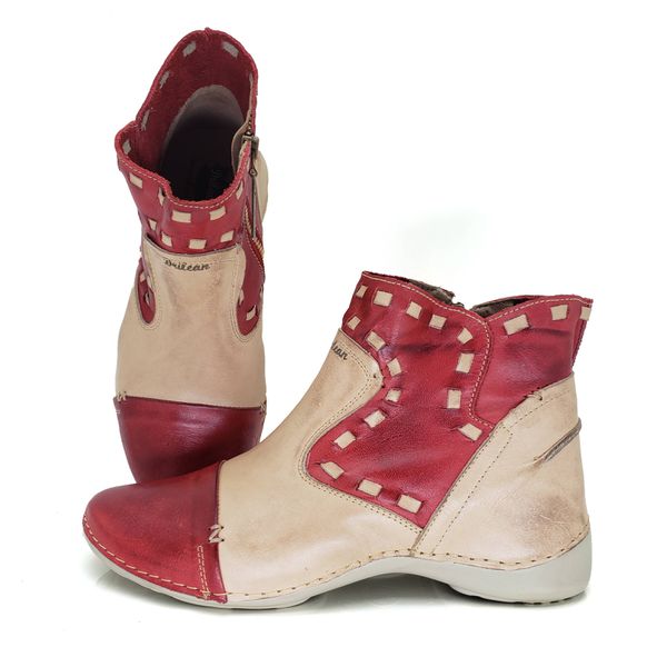 Bota Feminina Ortopédica em Couro Legítimo - Verme... - Drilean