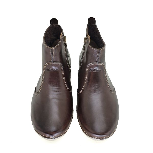Bota Feminina Ortopédica de Couro Legítimo e Palmilha Gel - Café (AL 005)