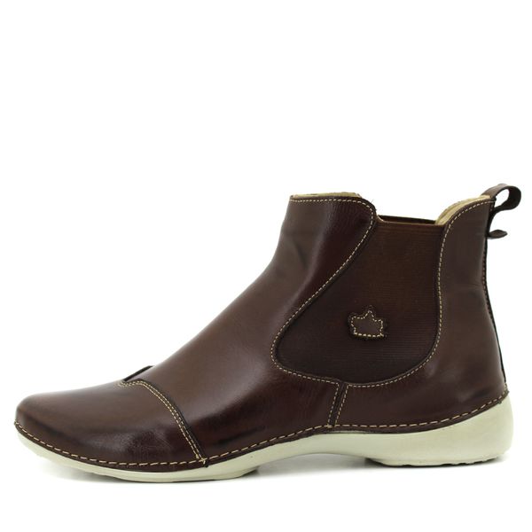 Bota Feminina em Couro Legítimo com Palmilha Gel -... - Drilean