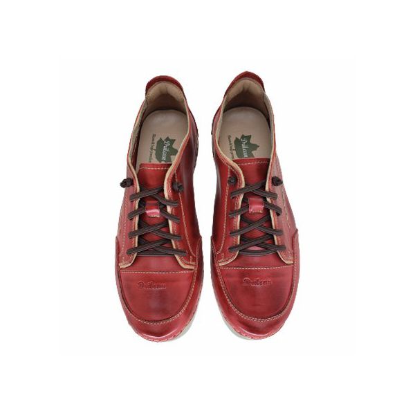 Tênis AL 008 Vermelho- Vermelho -Tabaco 100% em couro com palmilha em GEL