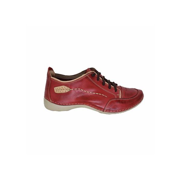 Tênis AL 008 Vermelho- Vermelho -Tabaco 100% em couro com palmilha em GEL
