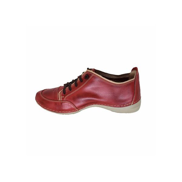 Tênis AL 008 Vermelho- Vermelho -Tabaco 100% em couro com palmilha em GEL
