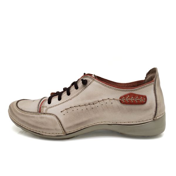 Tênis AL 008 Off White-Coral 100% couro com palmilha GEL