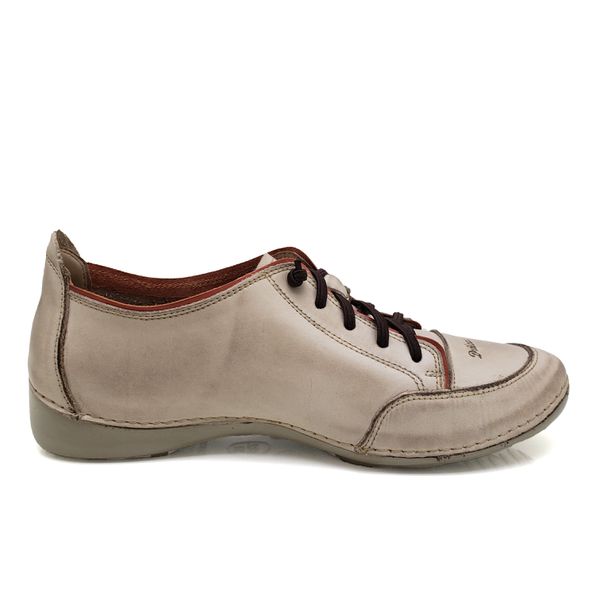 Tênis Off White-Coral 100% couro com palmilha GEL - 35 (AL008) OUTLET