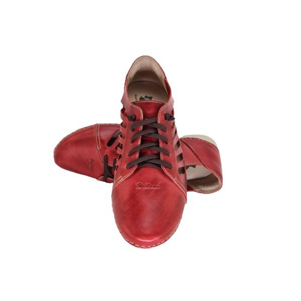 Tênis AL 009 Vermelho 100% em couro com palmilha em GEL