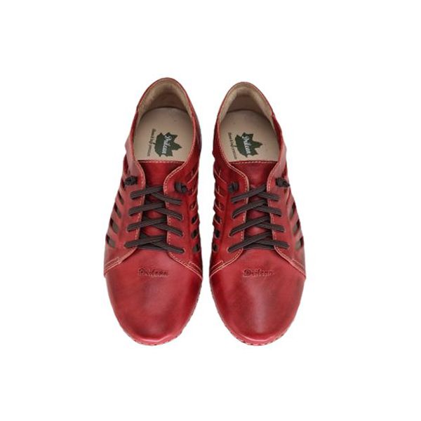 Tênis AL 009 Vermelho 100% em couro com palmilha em GEL