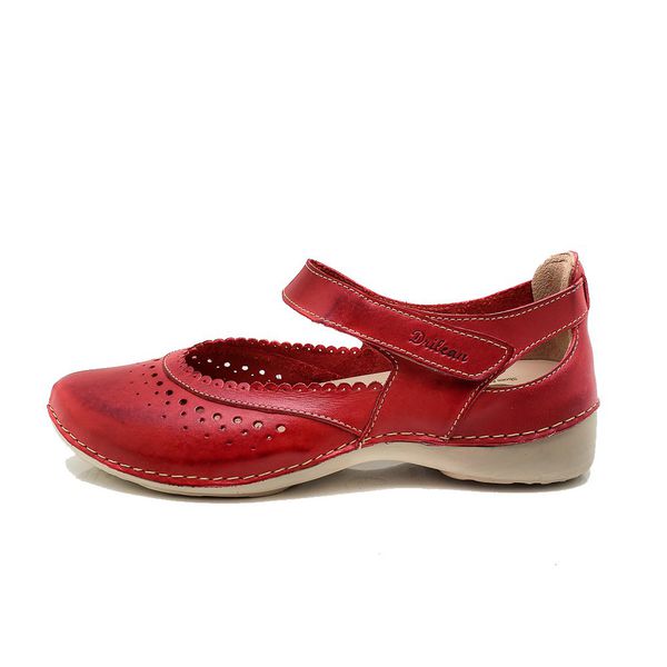 Sapatilha AL 014 Vermelho 100% couro com palmilha em GEL