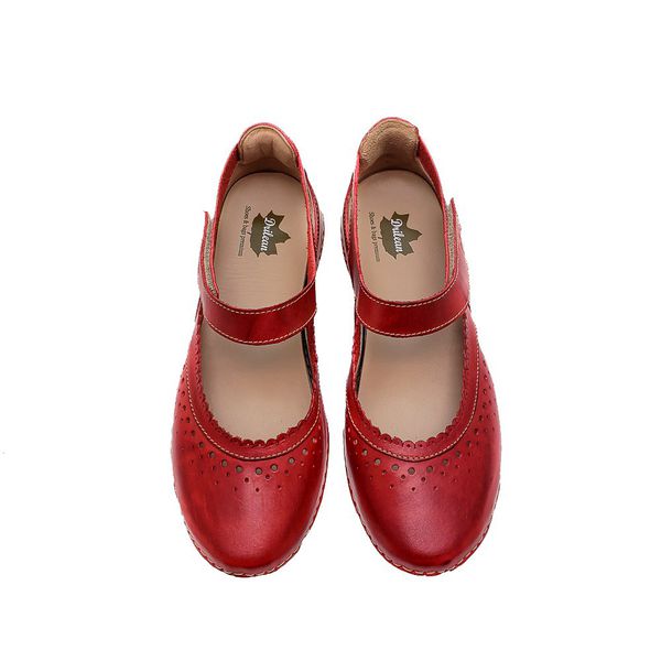 Sapatilha AL 014 Vermelho 100% couro com palmilha em GEL