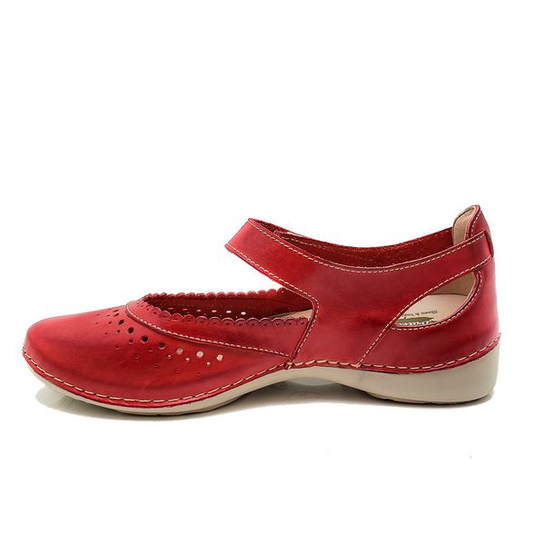 Sapatilha AL 014 Vermelho 100% couro com palmilha em GEL