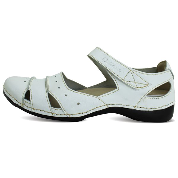 Sapatilha AL015 Branco 100% em couro com palmilha em GEL - 34 - 36 OUTLET
