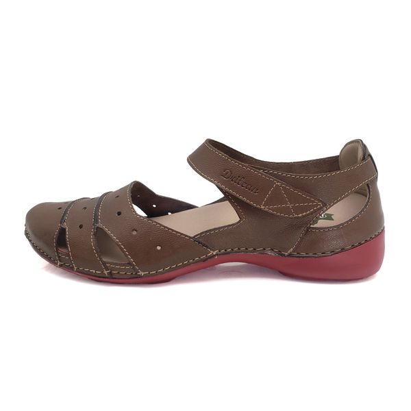 Sapatilha AL015 Castanho 100% em couro com palmilha em GEL - 34 - 37 OUTLET