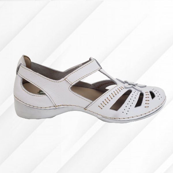 Sapatilha AL 016 Branco couro palmilha GEL