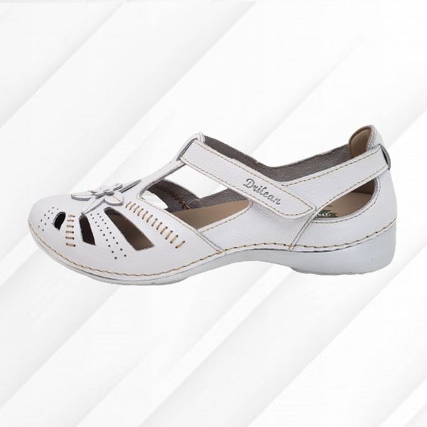 Sapatilha AL 016 Branco couro palmilha GEL