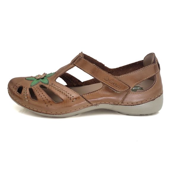Sapatilha AL016 Caramelo 100% em couro com palmilha em GEL - 38 OUTLET
