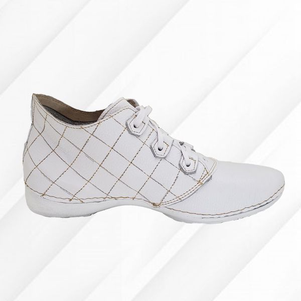 Bota Feminina Ortopédica de Couro Legítimo e Palmilha Gel - Branco (AL 021)