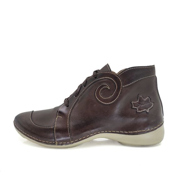 Bota Feminina Ortopédica de Couro Legítimo e Palmilha Gel - Café (AL 022)