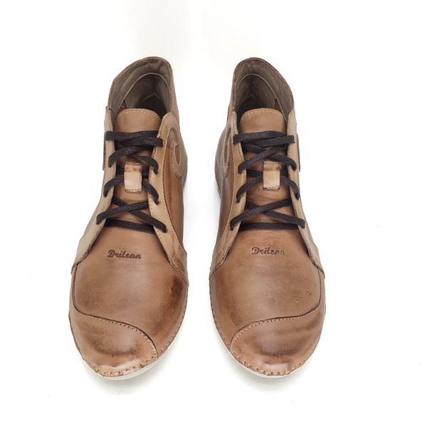 Bota Feminina Ortopédica de Couro Legítimo e Palmilha Gel - Caramelo (AL 022)