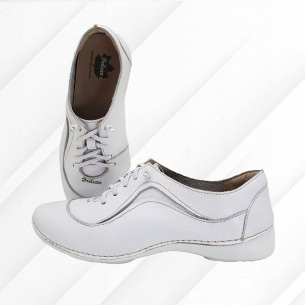 Tênis AL 024 Branco-Branco 100% em couro com palmi... - Drilean