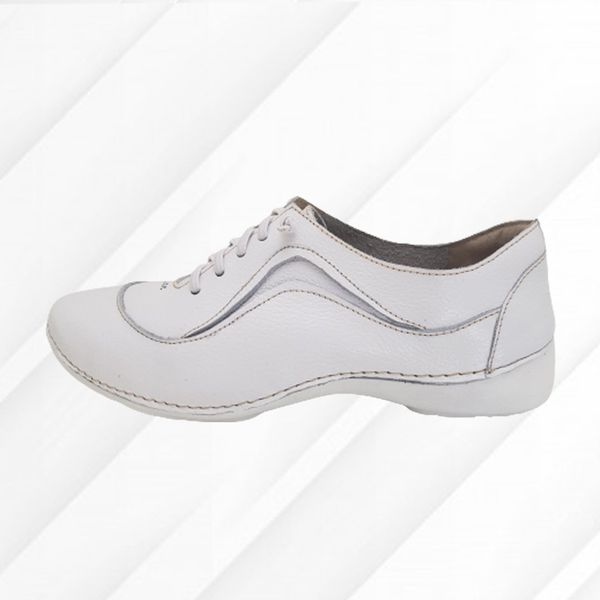 Tênis AL 024 Branco-Branco 100% em couro com palmilha em GEL