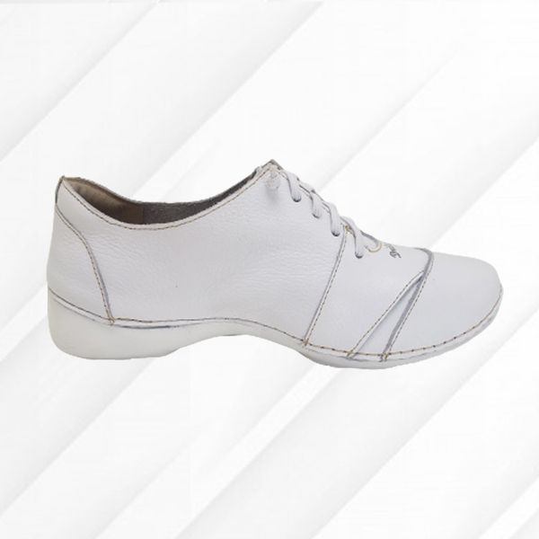 Tênis AL 024 Branco-Branco 100% em couro com palmilha em GEL