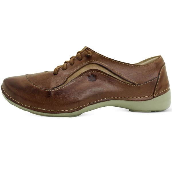 Tênis AL 024 Castanho Caramelo100% couro com palmilha GEL