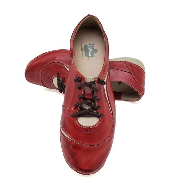 Tênis AL 024 Vermelho 100% couro com palmilha em GEL
