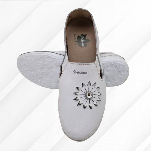 Sapatilha AL 025 Branco couro com palmilha GEL